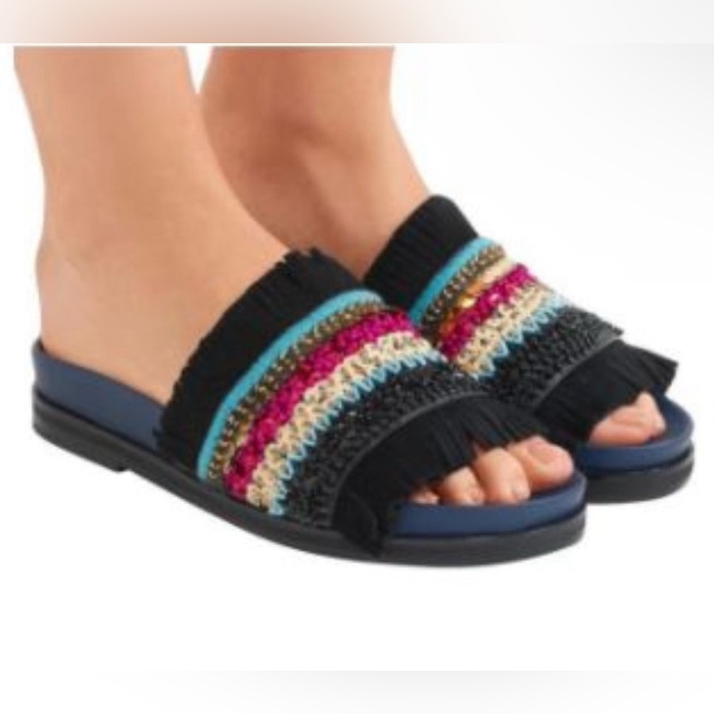 TORY BURCH slides Isle Sheep Nappa Suede
